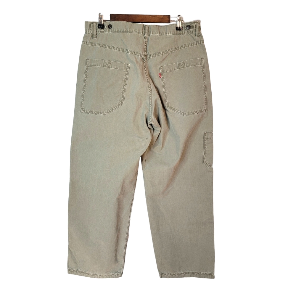 Levi's Extra Wide Leg Army Green Military Workwear Streetwear Vibes Pants 36x32 - Picture 7 of 16